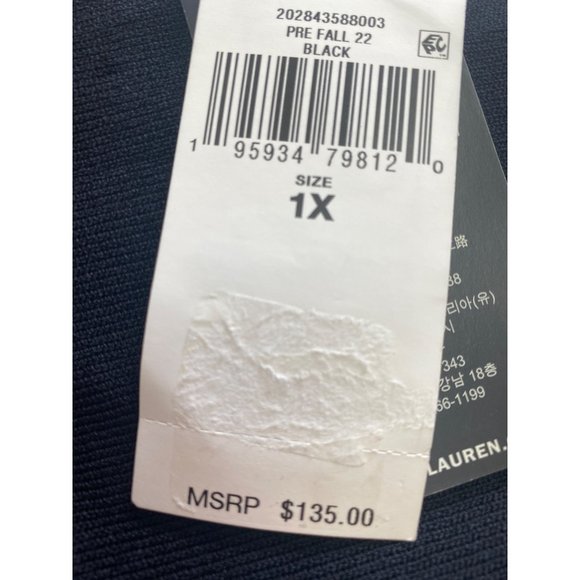 Lauren Ralph Lauren Women’s Off Shoulder Sweater Black Size 1X NWT - Picture 4 of 4